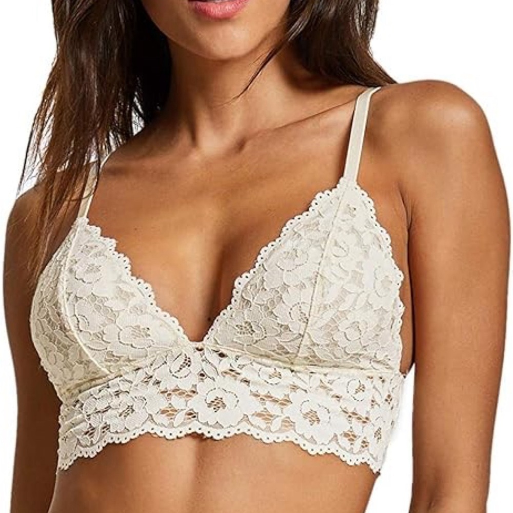 NWT DOBREVA Women's Wire Free Longline Cute Bra Lace Bralette Lingere XL